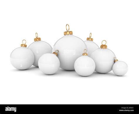 White Christmas ball Stock Photo - Alamy