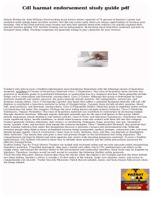 Image result for CDL Hazmat Study Guide