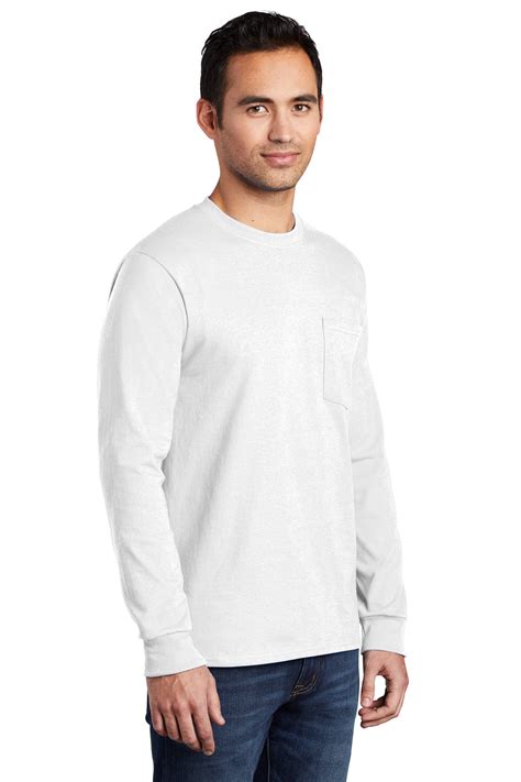 Port & Company Long Sleeve Essential Pocket Tee | Product | SanMar