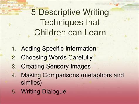 Descriptive Writing Techniques 的图像结果