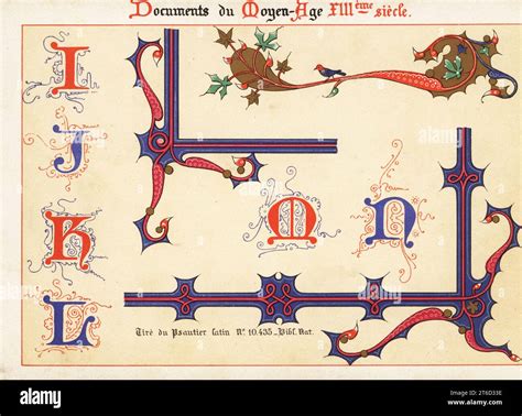 Illuminated manuscript alphabet hi-res stock photography and images - Alamy