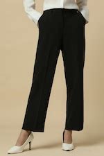 Buy Women Black Regular Fit Solid Formal Trousers Online - 39862685 ...