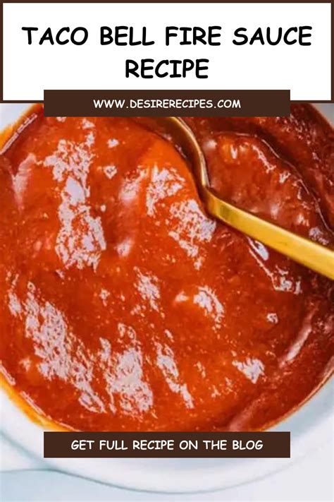 taco bell fire sauce recipe