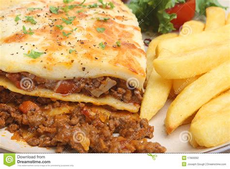 Lasagna & Chips stock photo. Image of chips, lasagne  