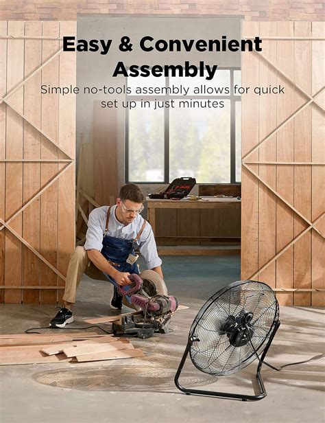 Pelonis 20 Inch Heavy Duty High Velocity Floor Fan India | Ubuy