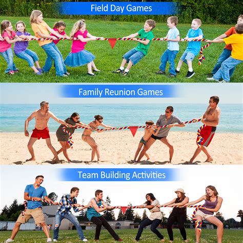 Snapklik.com : Outdoor Yard Games 40FT Tug Of War Rope For Kids Adult ...