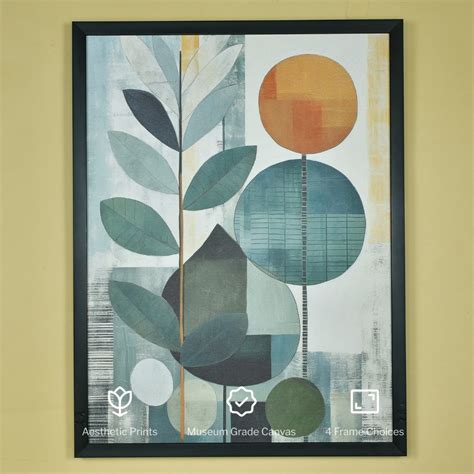 Bohemian Sphered Leaf: Premium Canvas Wall Art – Sowpeace