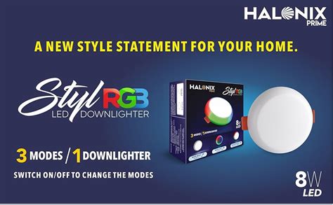Buy Halonix 3 in 1 STYL 8W Red,Green,Blue color changing led ...