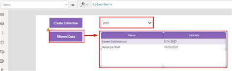 Image result for Filter Array in Power Apps Example