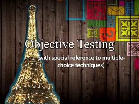 Objective Testing 的图像结果
