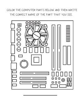 Computer Parts Worksheet 的图像结果