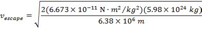 Escape Velocity Formula 的图像结果