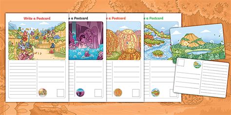 Sloth's Accidental Adventure Postcard Writing Templates