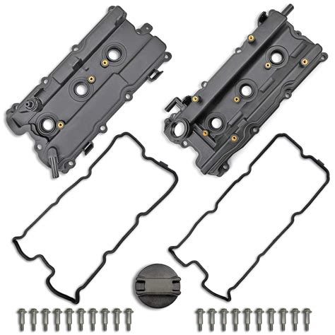 Engine Valve Cover Set with Bolts & Oil Cap & Gaskets & Spark Plug Tube Seals & PCV Valve ...
