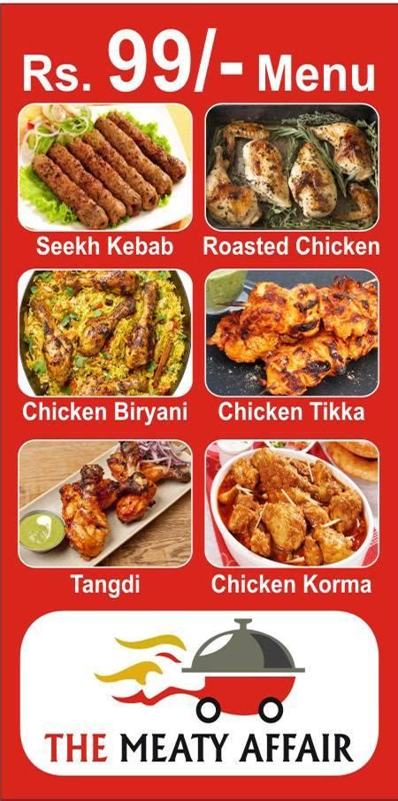 Menu at The Meaty Affair, Noida