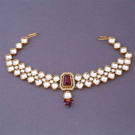 Maroon Pranjalli Bridal Jewellery Set – Bling Bag