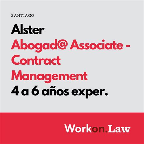 Alster Legal busca Abogado-a Associate I Contract Management (English ...