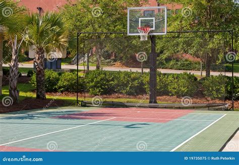 Outdoor Basketball Court stock image. Image of sport - 19735075