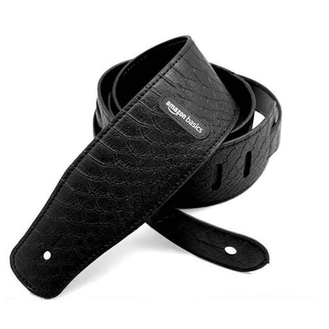 Amazon Basics Faux Leather Snakeskin Guitar Strap | Adjustable Strap ...