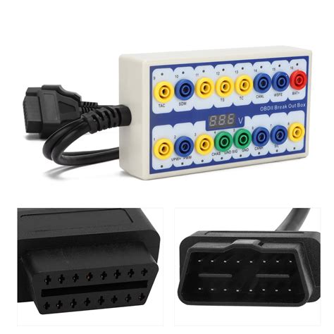 Buy Zaqw 16pin OBD2 Breakout Box OBDII Protocol Detector Diagnostic ...