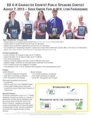 Fillable Online pubstorage sdstate SD 4-H CHARACTER OUNTS PUBLIC ...