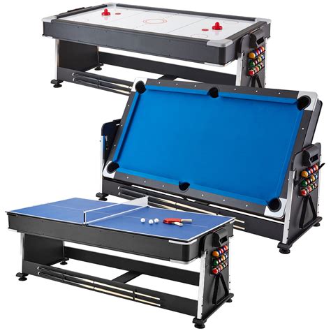 KFFKFF 88" 3 in 1 Sports Game Table with Air Hockey & Billiards ...