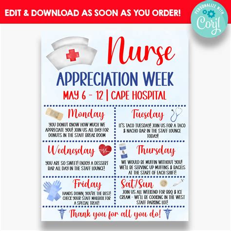 Nurses Week 2025 Cards Free Printable - FREE Printable A-Z