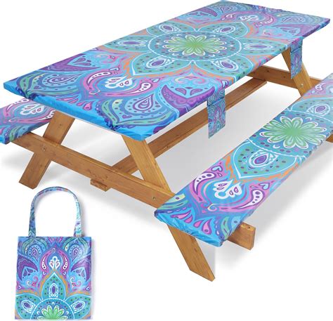 Amazon.com : Picnic Table Cover with Bench Covers, 3 Pcs Waterproof ...