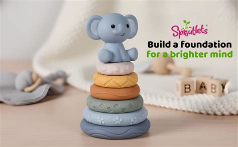 Buy Sproutlets 6+ Months Food Grade Silicone Puzzle Building Blocks ...