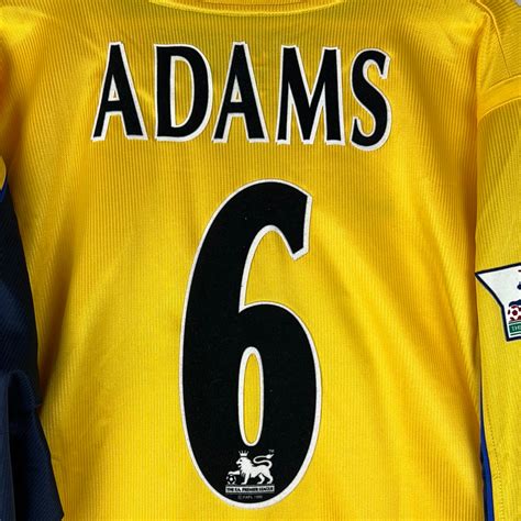 Arsenal 2000/2001 Player Issue Away Shirt - Adams 6 - Long Sleeve ...