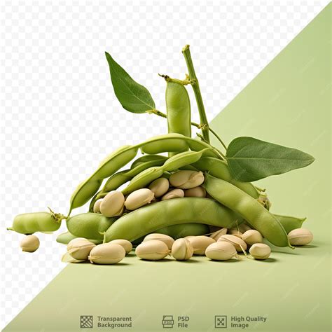 Premium PSD | Fresh lima beans on transparent background