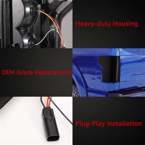 Buy HAKA TOUGH LED Tail Lights Assembly Compatible with 2015 2016 2017 ...