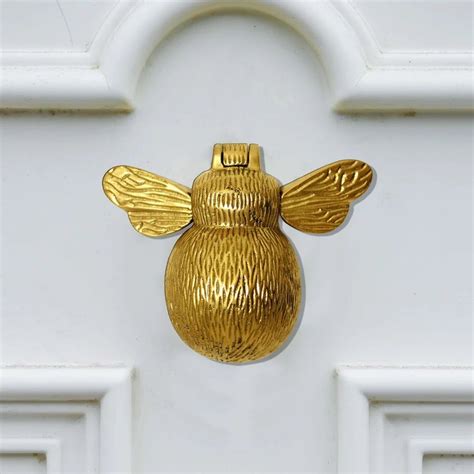 Brass Door Knockers - Shiny Solid Brass Bumblebee Door Knocker for ...