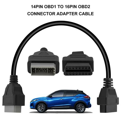 Buy YOMTOVM OBD1 to OBD2 Connector Adapter 14 Pin Convert Cable ...