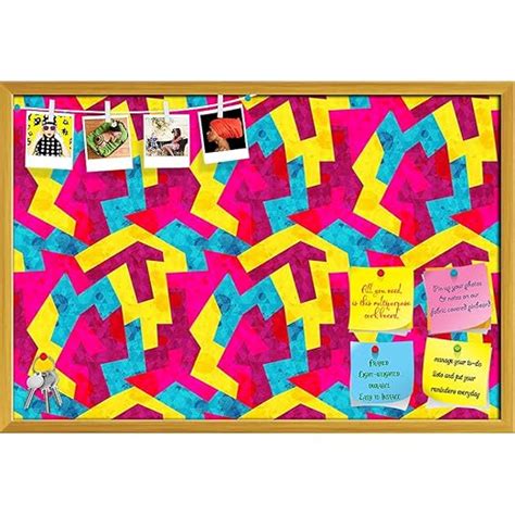 ArtzFolio Geometric Style Bulletin Board Notice Pin Board | Vision Soft ...