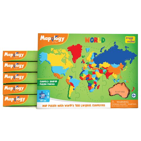 Mapology: World Map Puzzle Educational Toys – Imagimake