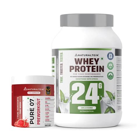 Great Value Deal – 100% Natural Whey Protein – Max (1kg) + Pure 07 Pre ...