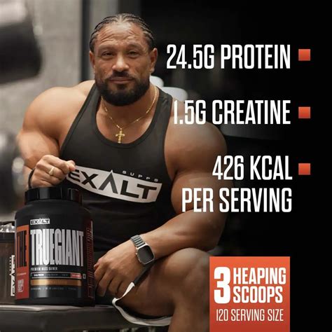 Exalt The True Giant Premium Mass Gainer-7 Lb-Added Creatine-Chocolate ...