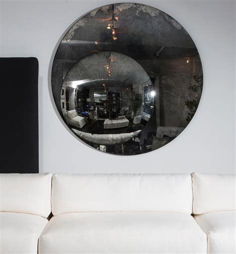 Round Mirror with Antique Finish For Sale at 1stDibs