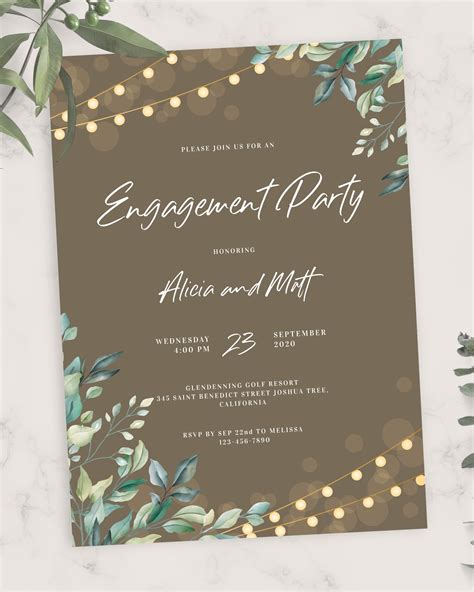 Engagement party invitation card – Artofit