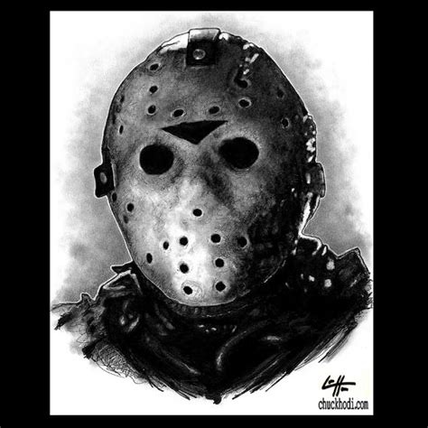 Jason Voorhees Mask Drawing at PaintingValley.com | Explore collection ...