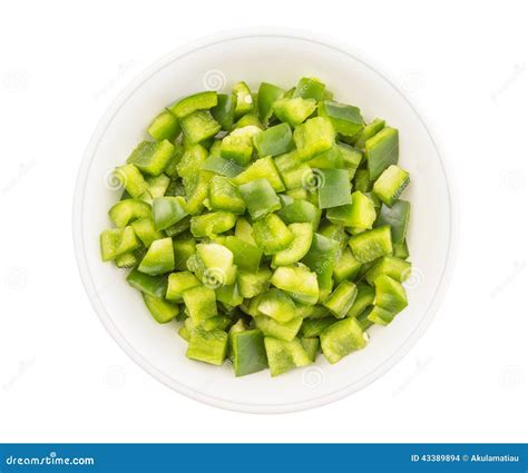 Chopped Green Bell Pepper II Stock Photo - Image of pepper, ingredient ...