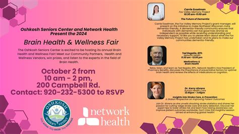 Brain Health and Wellness Fair , 200 N Campbell Rd, Oshkosh, WI, United ...