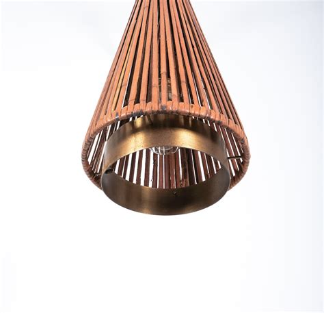 Audoux Minet Pendant Lamp, 1950 - Made from Rope and Brass, France – DERIVE
