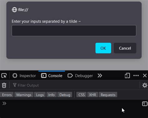 User Input in JavaScript 的图像结果