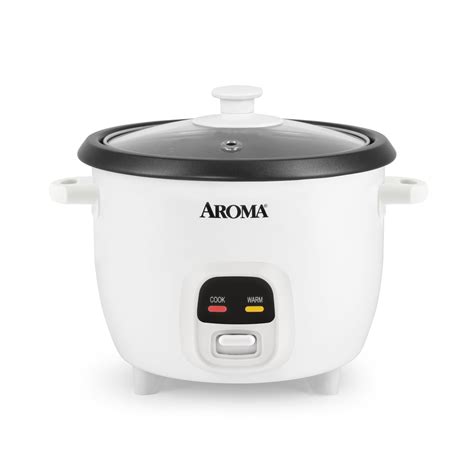 Aroma Rice Cooker Bonded Granite 6-Cup Rice Cooker, White - Automatic ...
