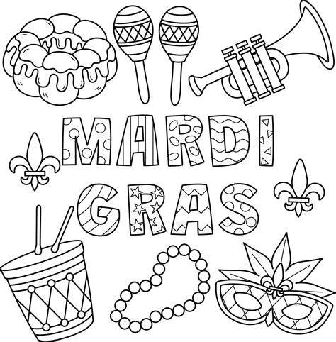 Mardi Gras Coloring Pages