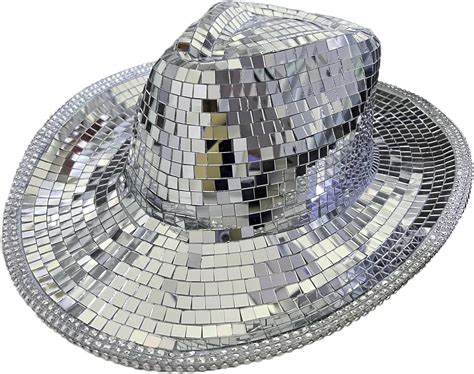 Amazon.com: MACADAM Disco Ball Cowboy Hat, Sequin Cowboy Hat, Cowgirl ...