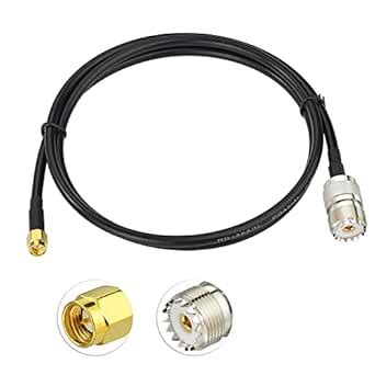 Superbat SMA to SO239 UHF Cable 3ft SMA Male to PL259 Female Jumper ...