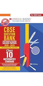 Oswaal CBSE 10 Years’ Solved Papers (2016–2025) + 20 Combined SQPs For ...